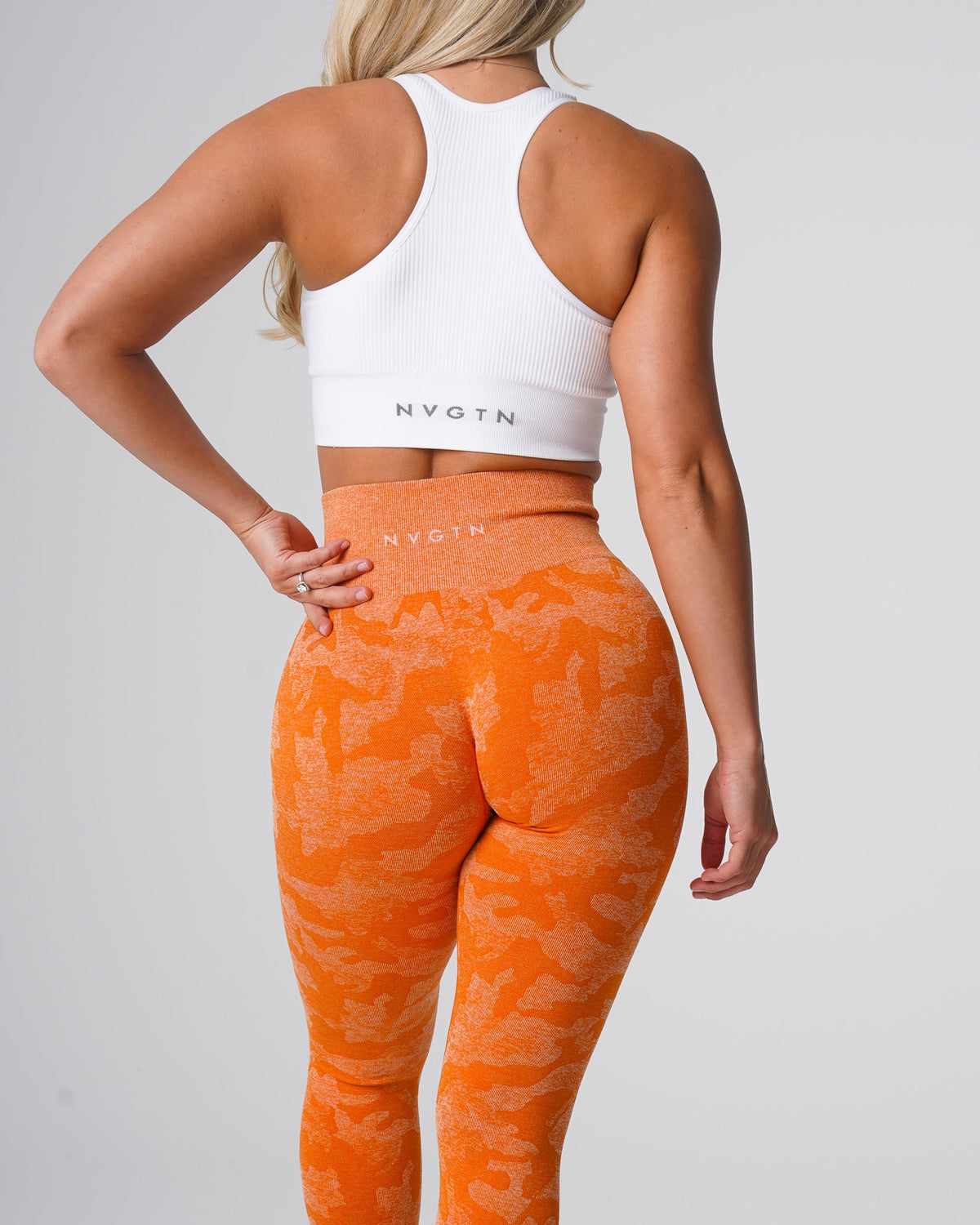 Burnt Orange Camo Seamless Leggings