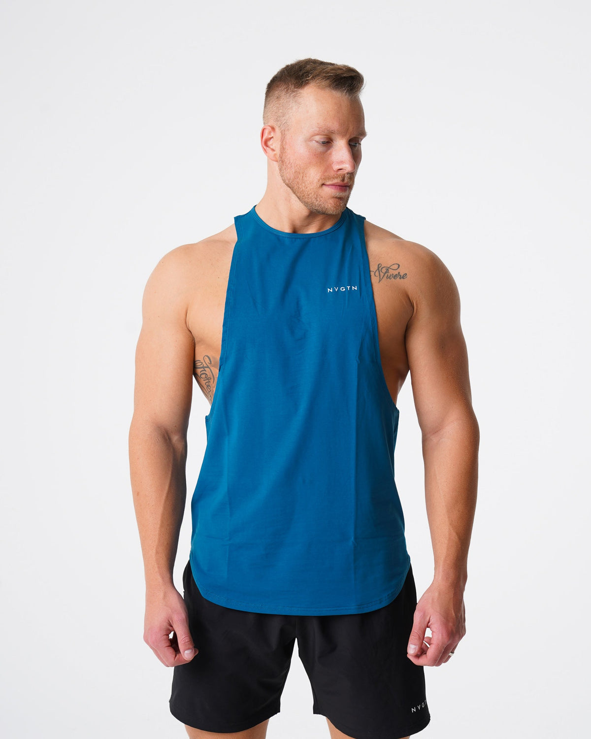 French Blue Pulse Edge Tank