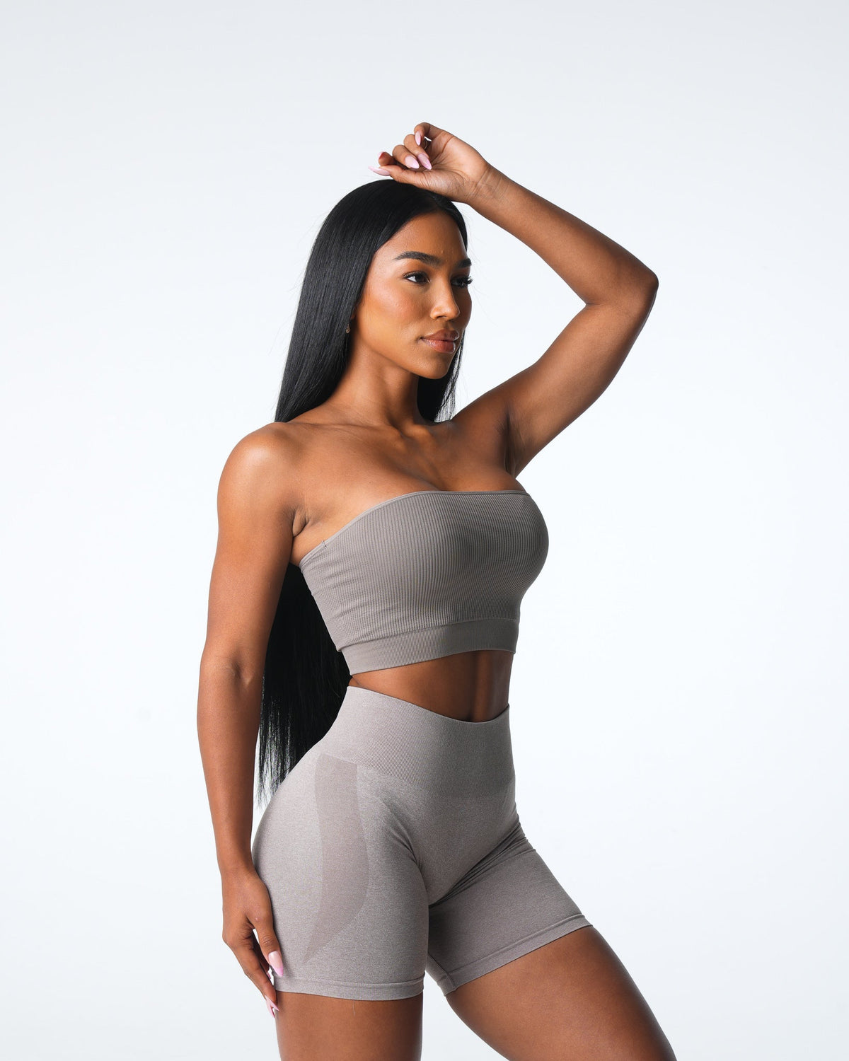 Taupe Conquer Ribbed Seamless Bra