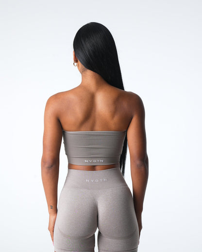 Taupe Conquer Ribbed Seamless Bra