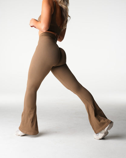 Dune Harmony Ribbed Seamless Flare Leggings