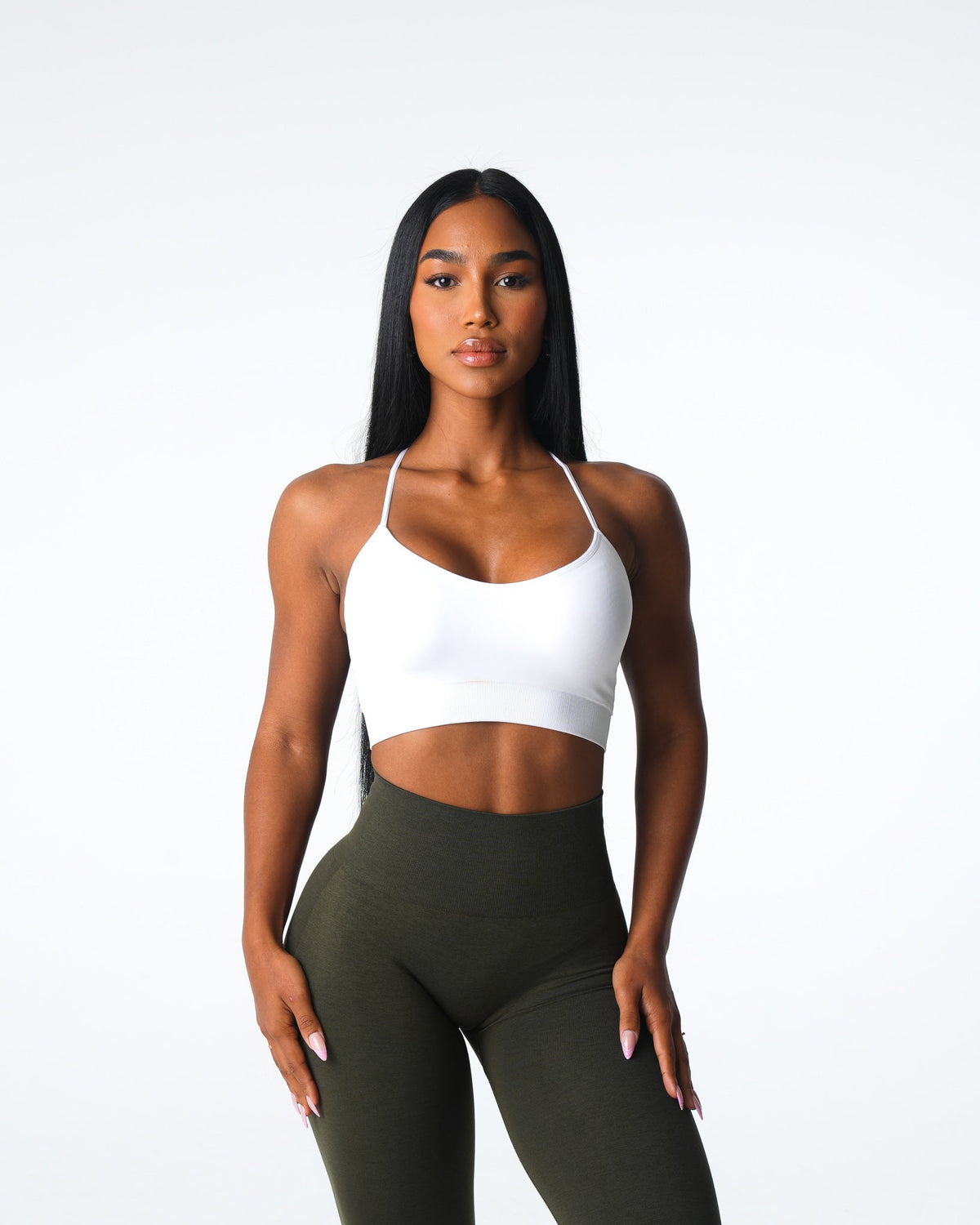 White Cascade Seamless Bra