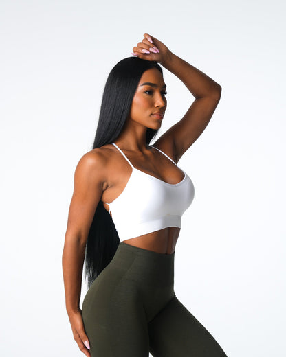 White Cascade Seamless Bra