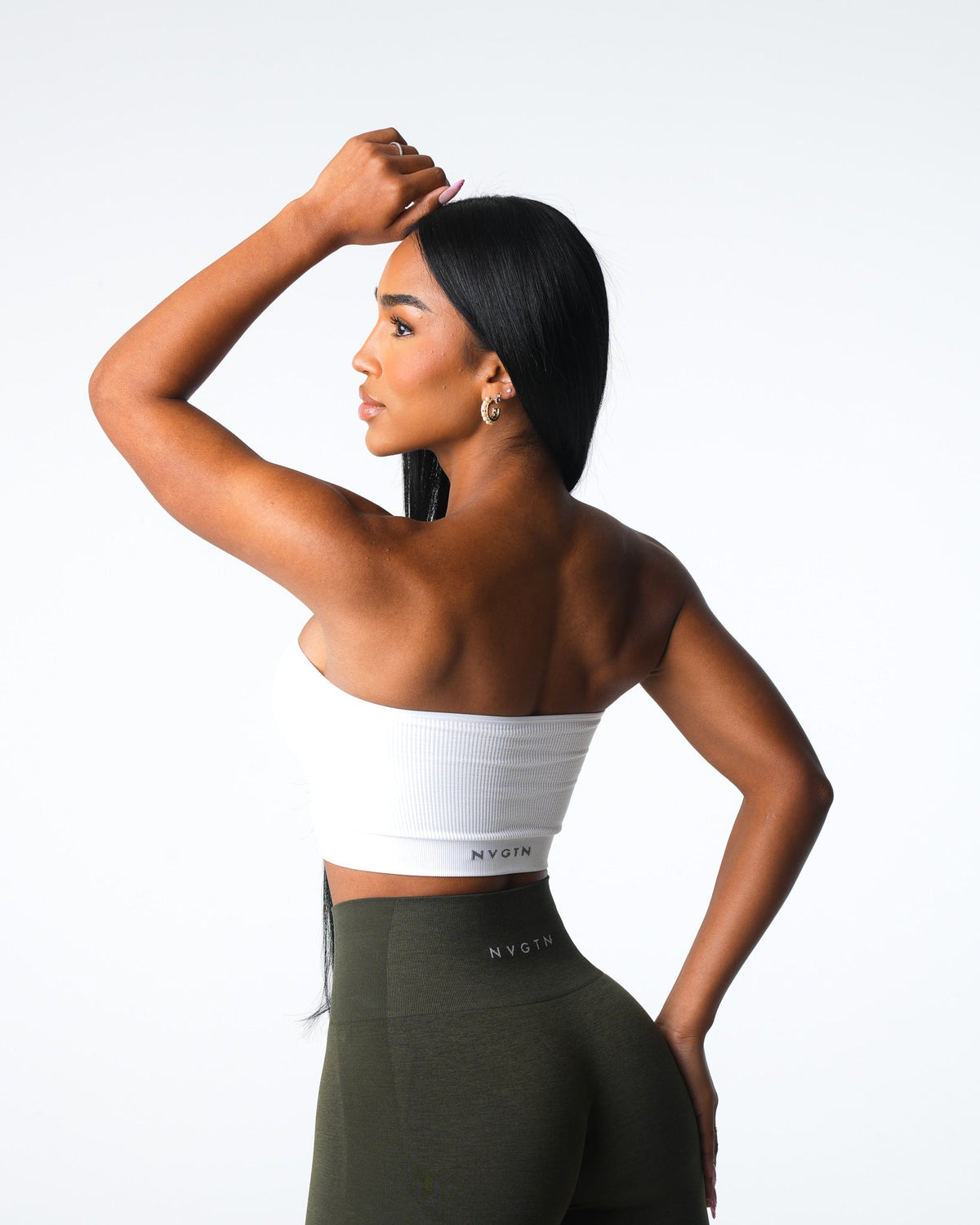 White Conquer Ribbed Seamless Bra