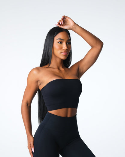 Black Conquer Ribbed Seamless Bra