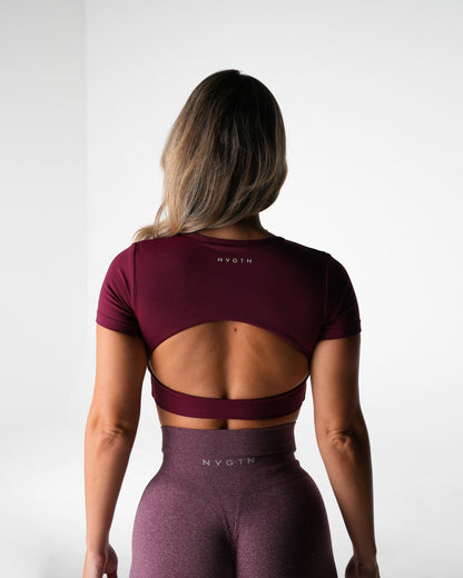 Merlot Solace Open Back Tee