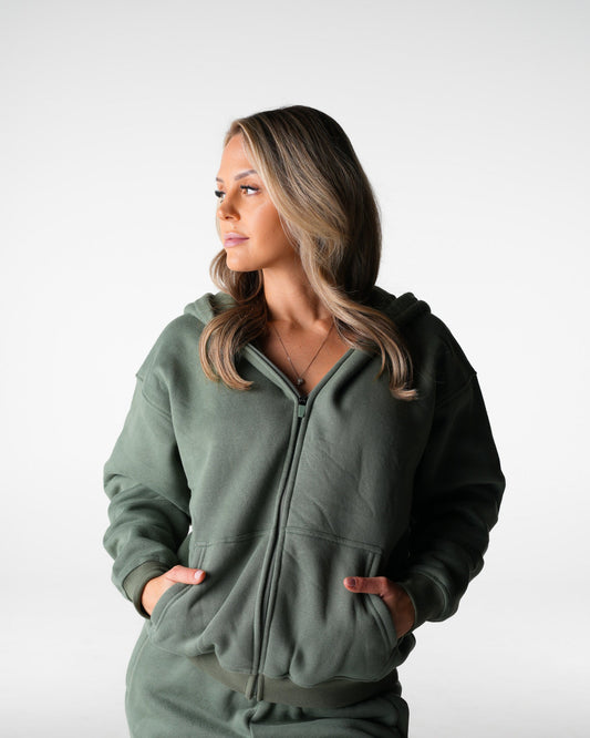 Frosted Olive Everyday Zip Up