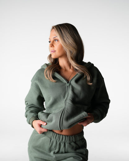 Frosted Olive Everyday Zip Up