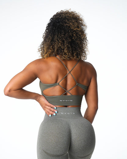 Khaki Green Embrace Seamless Bra