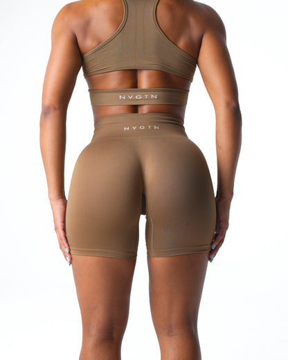 Toasted Almond Solid Seamless Shorts