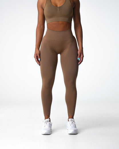 Toasted Almond Solid Seamless Leggings