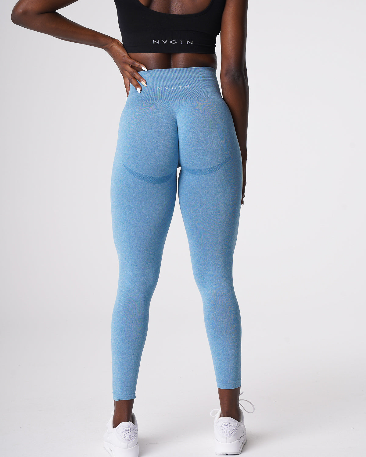 Sky Blue Curve Seamless Leggings