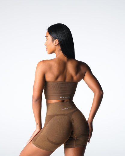 Mocha Conquer Ribbed Seamless Bra