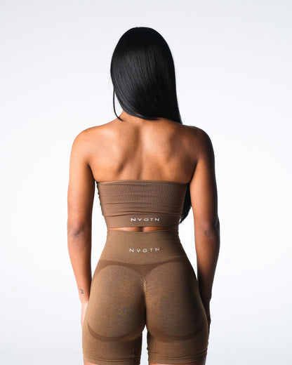 Mocha Conquer Ribbed Seamless Bra