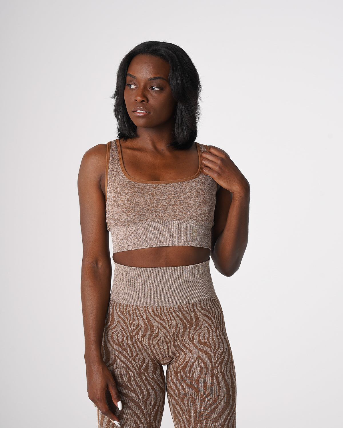 Mocha Zebra Eclipse Seamless Bra