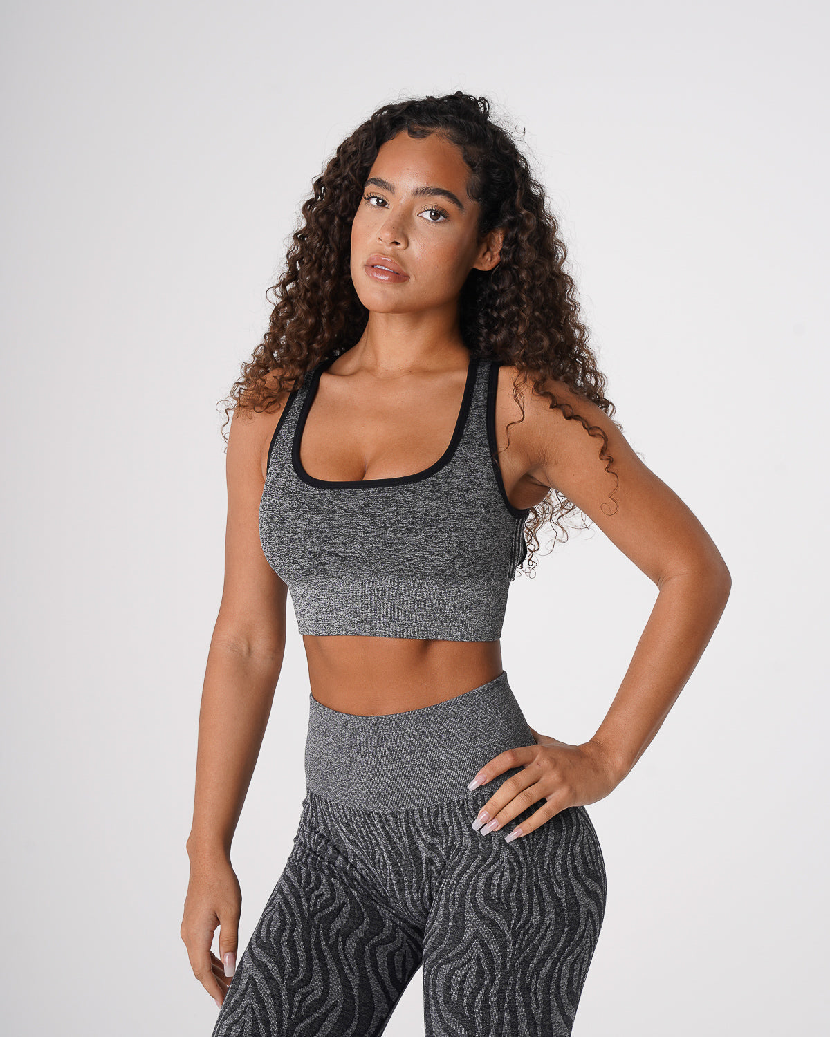 Black Speckled Zebra Eclipse Seamless Bra