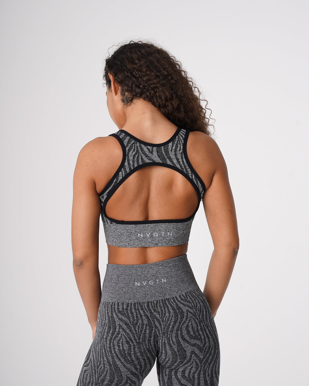 Black Speckled Zebra Eclipse Seamless Bra