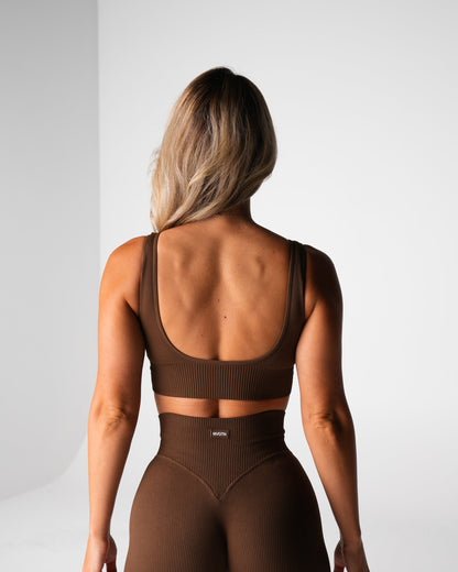 Hazelnut Harmony Ribbed Seamless Bra