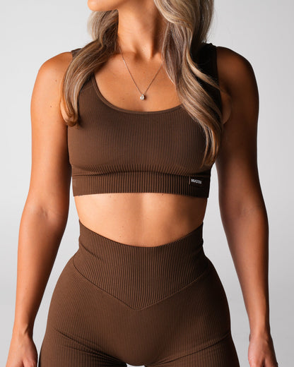 Hazelnut Harmony Ribbed Seamless Bra