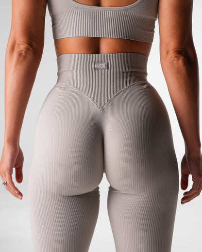 Driftwood Harmony Ribbed Seamless Flare Leggings