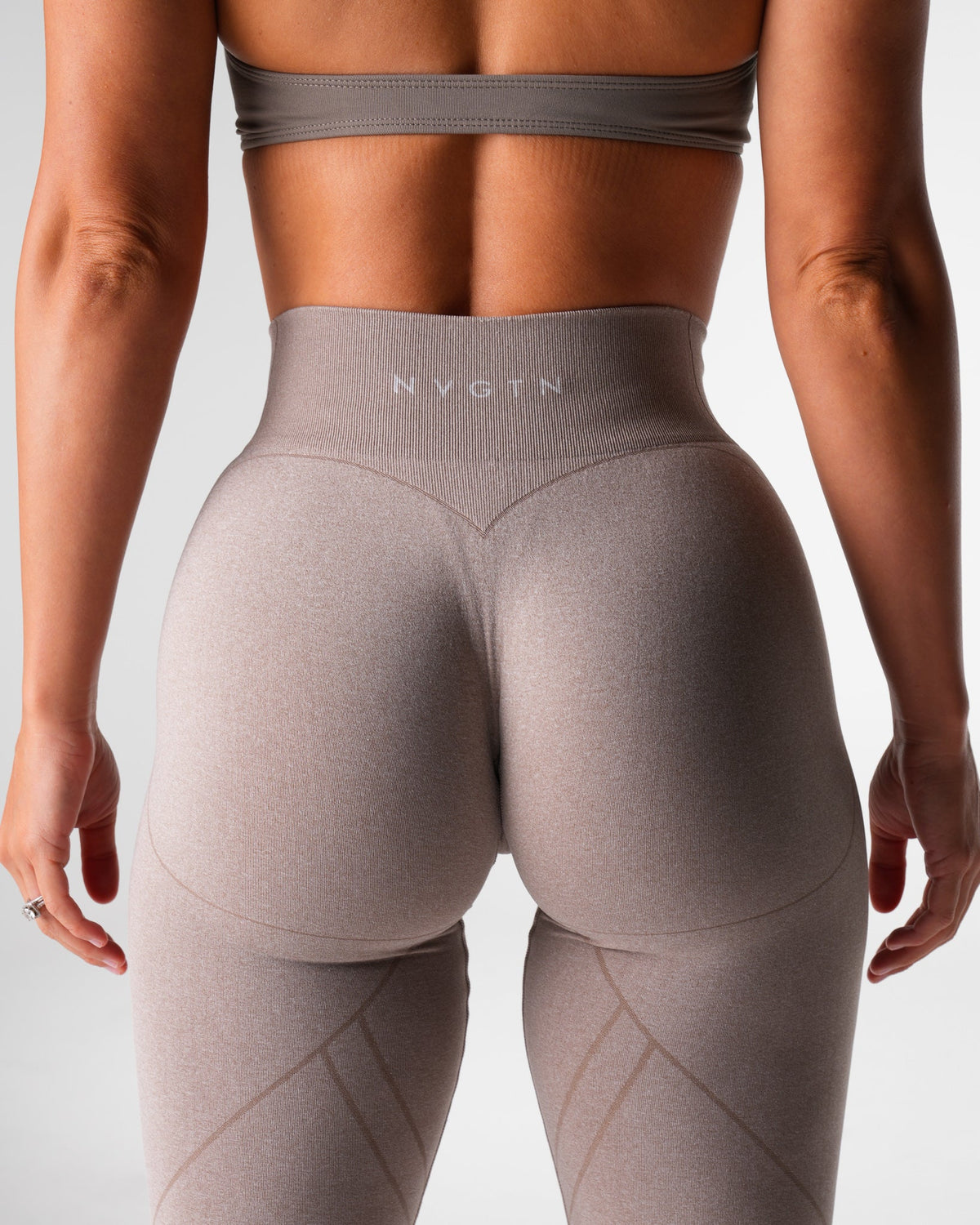 Taupe Geo Seamless Leggings