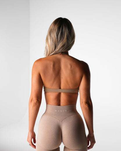 Beige Comeback Seamless Halter Bra