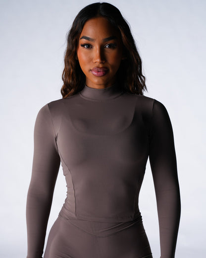 Dark Roast Solace Mock Neck Long Sleeve