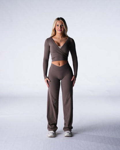 Dark Roast Solace Wrap Top