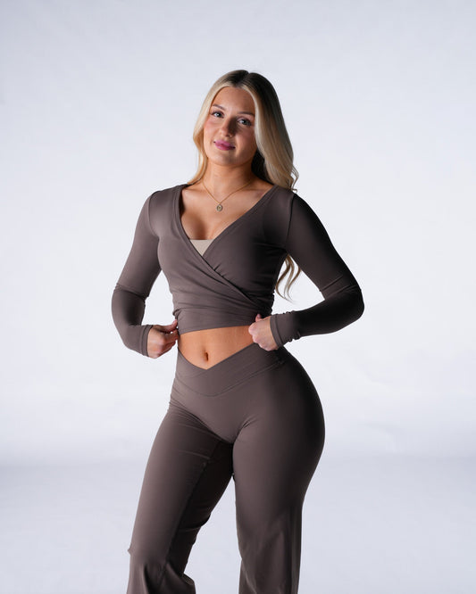 Dark Roast Solace Wrap Top